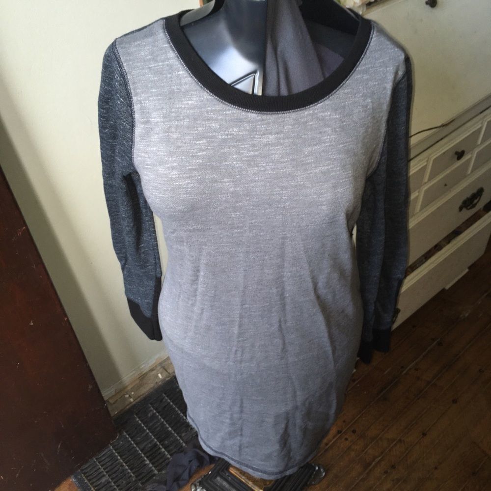 Banana Republic factory gray & black weekender sweatshirt dress